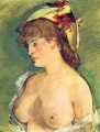 Blonde Frau mit bloßen Brüsten Nacktheit Impressionismus Edouard Manet